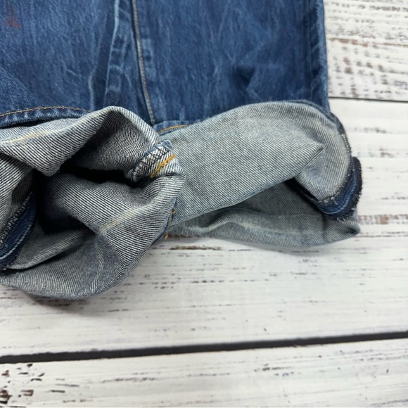 Levi’s Men’s 34 x 35 Button Fly 501 Straight Leg Jeans worked in distressed - Picture 9 of 15